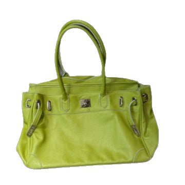 Classic Slouchy Pebbled Leather Shoulder Tote Bag with Belt Detail