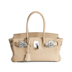 Classic Structured Top-Handle Leather Satchel Bag