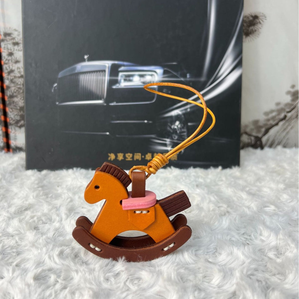 Handcrafted Leather Rocking Horse Bag Charm