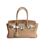 Classic Structured Top-Handle Leather Satchel Bag