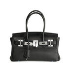 Classic Structured Top-Handle Leather Satchel Bag