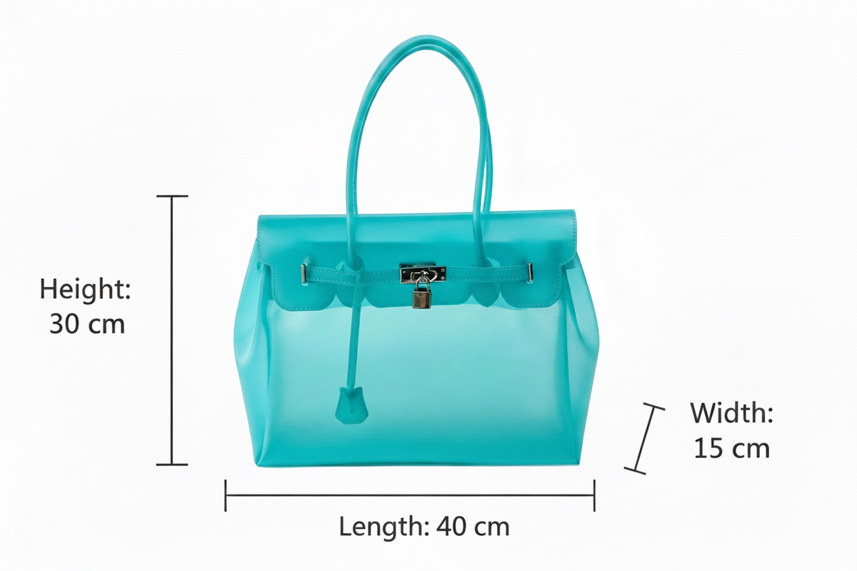 Blue Jelly Bag Dimensions 40x15x30cm