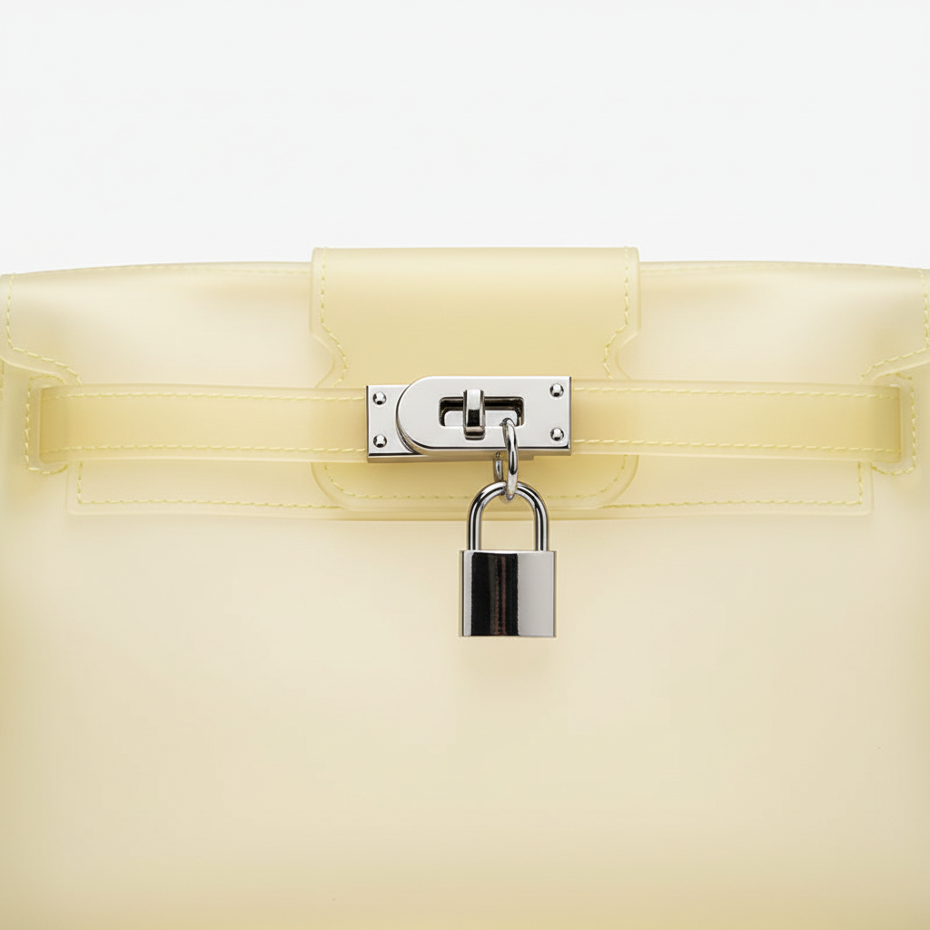 Light Yellow Jelly Bag - Lock Detail