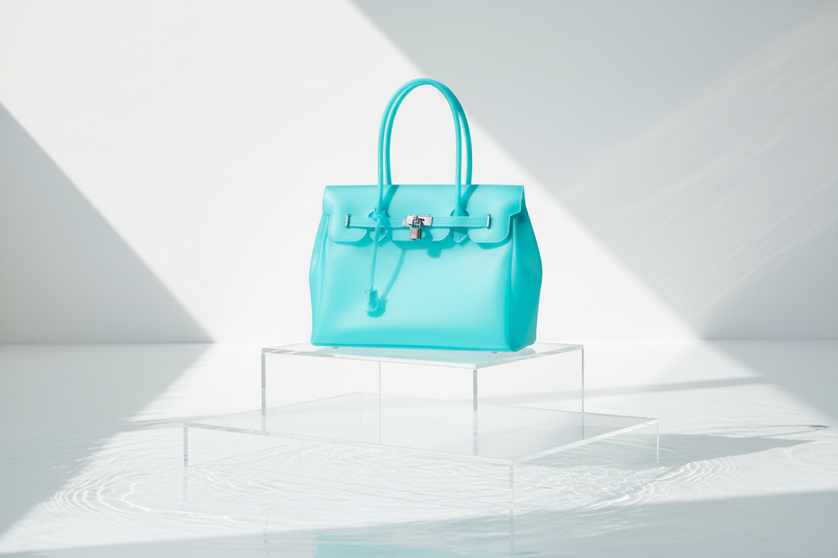 Turquoise Cyan Jelly Bag Promotional Banner
